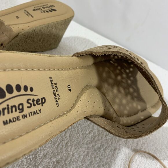 Spring Step Cork Wedge Sandal Womens Size 40 US 9 New - Picture 7 of 8